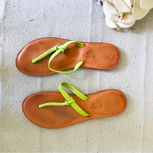 ELIZA B. Vintage Leather Flip Flops, 8.5-9 - Picture 4 of 9